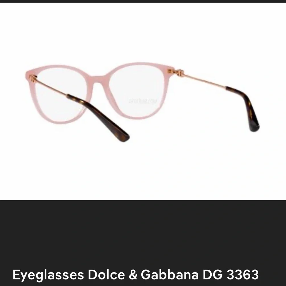 Dolce Gabbana Translucent Pink RX Eyeglasses 3363 - Picture 2 of 7